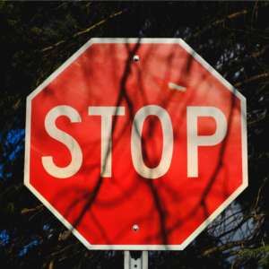 Stop sign to end negative self-talk